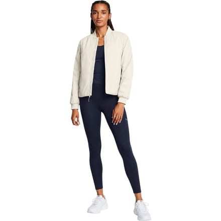 Under Armour Effen bomberjack voor dames (Wit)