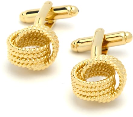Manchetknopen - Twee Ringen Goudkleurig