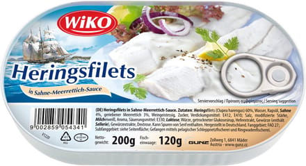 Haringfilets in room-mierikswortelsaus 200g