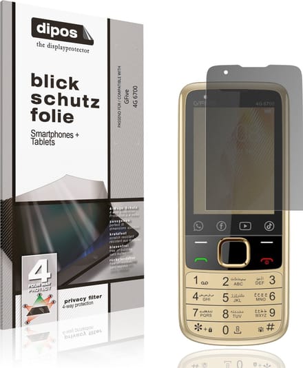 dipos – Matte Privacy Screenprotector geschikt voor GFive 4G 6700 | Anti-Spy Beschermfolie