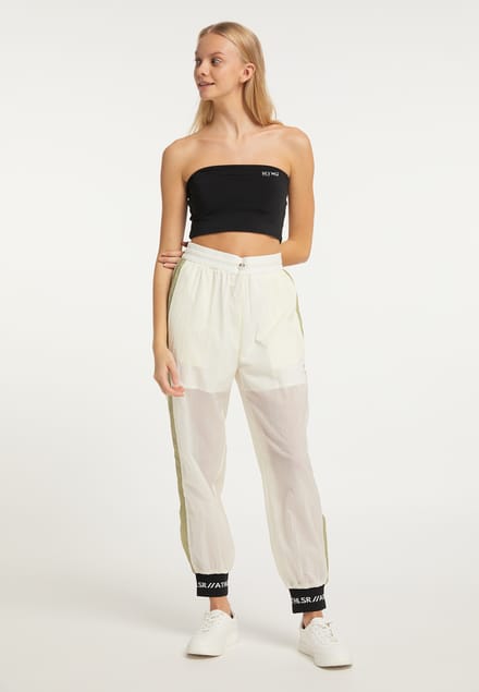Mymo Sweatpants Dames olijf wol wit
