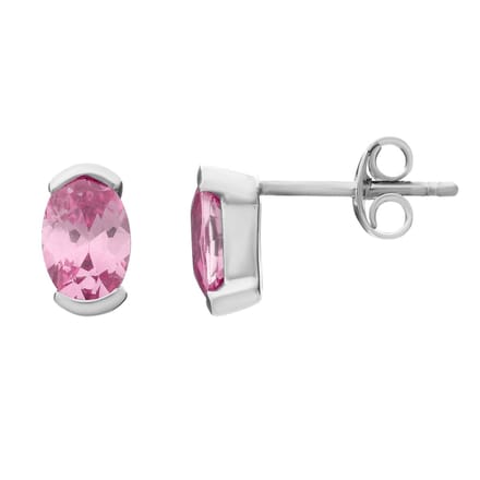 Orphelia - Zilver gerhodineerd Oorknoppen - ZO-5584/1- 1 cm