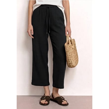 7/8 Wide Legs mousseline broek in Loose Fit