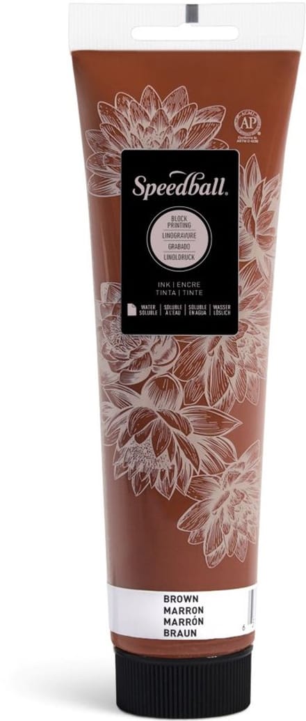 Water-soluble bloc printing ink brown - Speedball