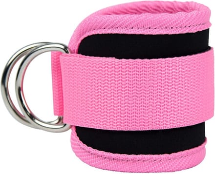 DW4Trading Enkelband met D-ring - Lifting Straps - 47x9 cm - roze