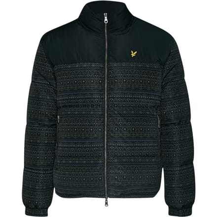 Lyle & Scott Fair Isle omkeerbaar zwart pufferjack