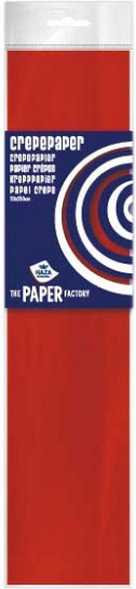 Crepe papier platte vellen - 1x - rood - 250 x 50 cm - Knutselen met papier - Knutselspullen