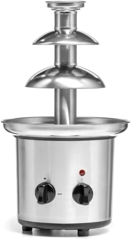SVN® Chocoladefontein - Chocolade fontein - Chocolade druppels - Zilver - 21cm x 21cm x 39cm