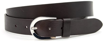 Damesceintuur leder donker bruin - 3.5 cm breed - Leer - Basic riem - Casual - Maat 95