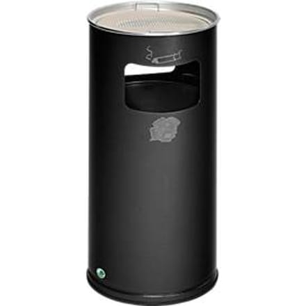 Combi-asbak, H 700 mm, antiek/zilver
