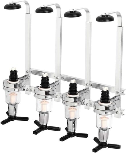 Drankdispenser 4 Flessen - Bardispenser - Drankdispenser -Muurdispenser - Bar - Shottapper - Incl. muurbevestiging