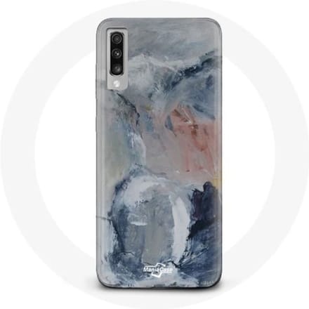 Samsung Galaxy A70 hoesje Grijze abstracte textuurachtergrond grijs