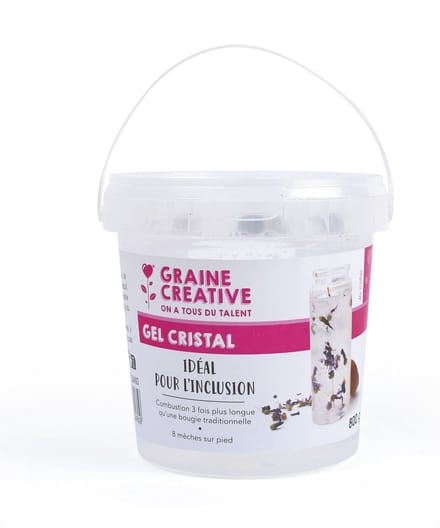 Graine Creative gelwas knutselset 800gr met 8 lonten kaarsen maken.