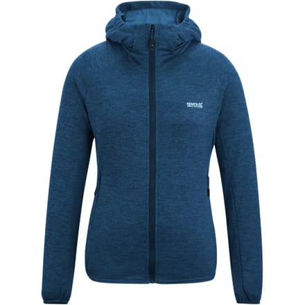 Dames Ferna Marl Full Zip Hooded Stretch Midlayer