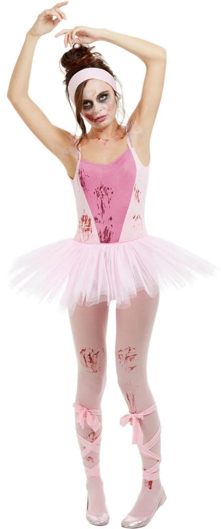 Smiffys Kostuum -L- Zombie Ballerina Roze
