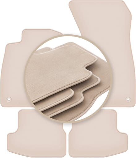 Premium beige vloermatten voor: Audi A5 F57 cabrio 2020-2022