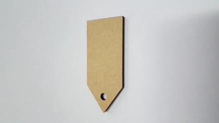 Label vierkant met punt MDF - 100 stuks