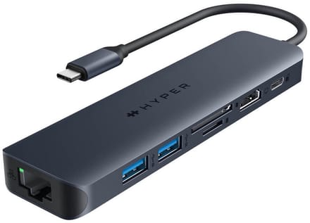 Hyper HD4003GL laptop dock & poortreplicator USB Type-C - Blauw
