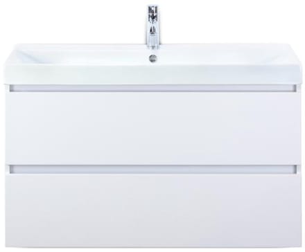Maxx XL Badmeubelset 100 cm - Wit Hoogglans - Wastafel Just 1 Kraangat