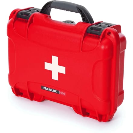 Nanuk 909 Case empty – w/First Aid Logo - Red