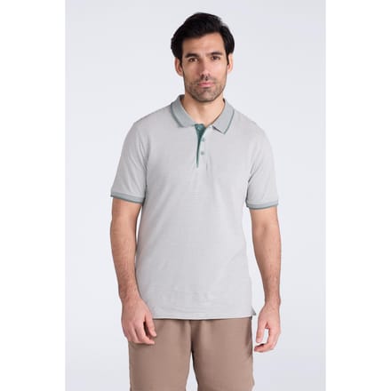 Mountain Warehouse Heren Dawnay Textured Pique Poloshirt (Licht Khaki)