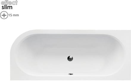 Badland AVITA SLIM hoekbad 150 x 75 cm links wit
