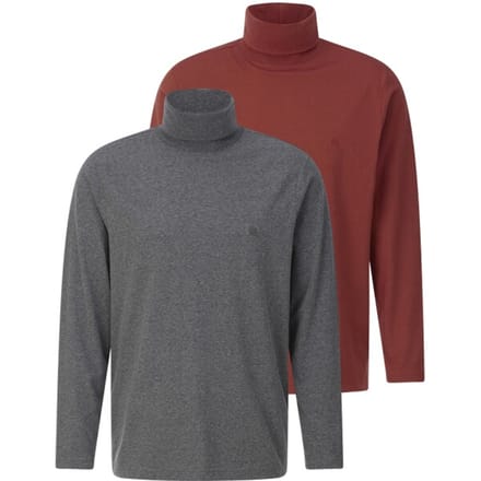 Babista herren Shirts Met Lange Mouwen, Set Van 2 - 60/62 - donkergrijs