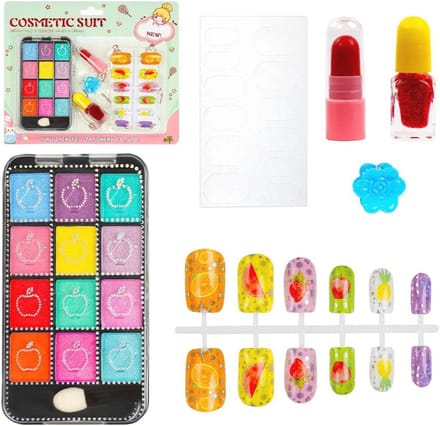 Make-up Speelgoedset voor Meisjes 6-12 Jaar – Oogschaduw, Nagelkunst en Meer