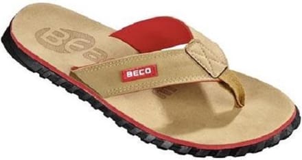 BECO Teenslippers Heren - Eva/rubber - Beige/rood - Maat 41