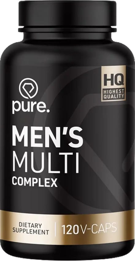 Pure. Men’s Multi Complex – Complete Multivitamine voor Mannen met Vitamines, Mineralen, Co-Enzym Q10 & Choline – 60 capsules