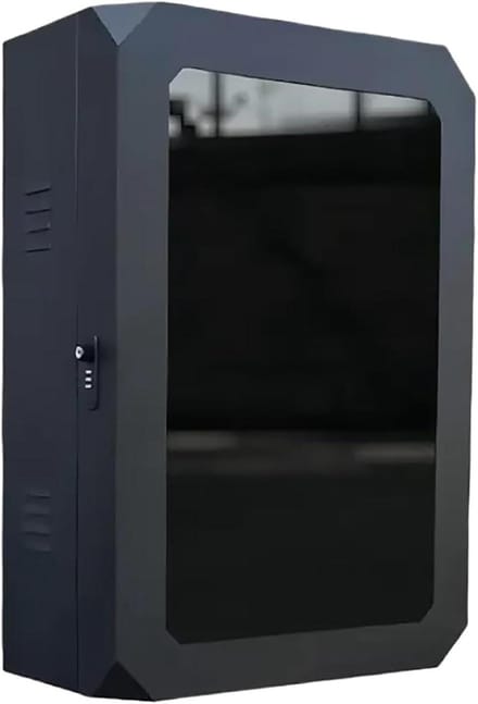 Lader Behuizing - Laadstation Box - Buiten Opladen - Afsluitbaar Gehard Glas - Medium Formaat - Zwart