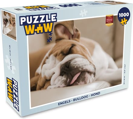 Puzzel Engels - Bulldog - Hond - Legpuzzel - Puzzel 1000 stukjes volwassenen