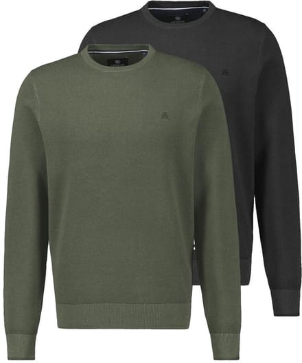 LERROS Heren trui 2 pack Basic