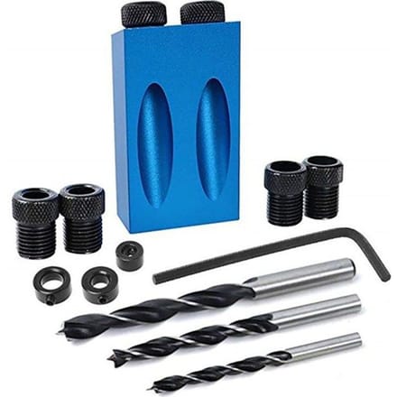 Kit de perçage d’angle - AIMOONSA - 15 degrés - Aluminium - Embouts 6/8/10 mm - Outil bois