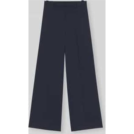 wide leg broek met krijtstreepmotief