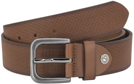 LINDENMANN leren heren riem - bruin