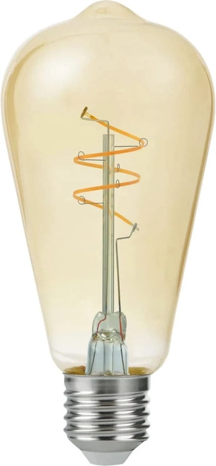 SPL E27 LED Lamp 4.2W Dimbaar - CRI 90 - Goud - Extra Warm Wit - LED Filament ST64 - Amber - Vervangt 40W - Per Stuk