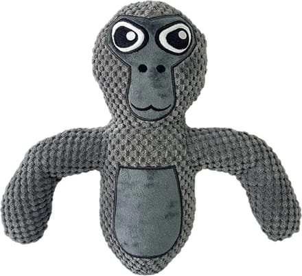 Klikkopers® - Gaming Knuffel - Gorilla Knuffel - Zwart/Grijs - VR Game Knuffel - 25 cm