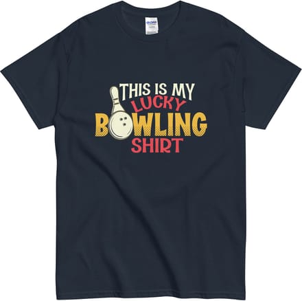 Tshirt voor Bowlers - Dames Heren - Lucky Bowling Shirt - Blauw - S