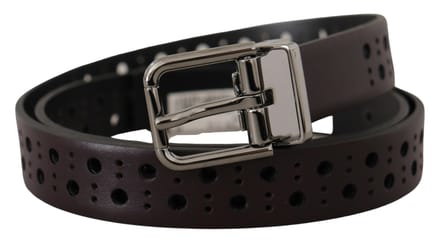 Leren Ceintuur Perforated Stijl