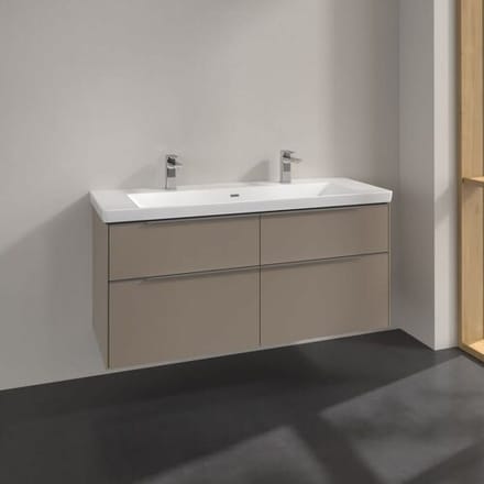 Villeroy & Boch Subway 3.0 vanity unit 127.2 cm, 4 drawers, handles glossy C60200VM