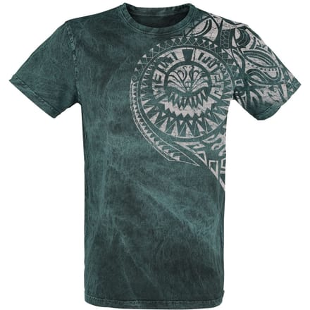 Outer Vision T-shirt - Burned Tattoo - M tot 4XL - groen-zwart