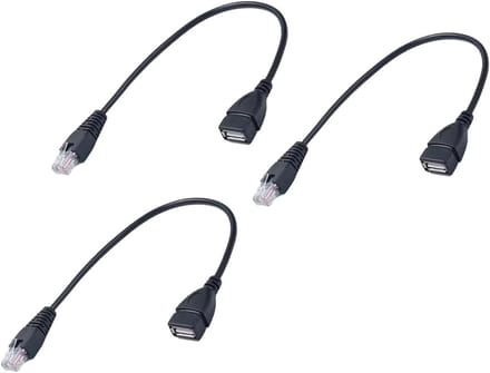 USB Naar RJ45 Converter - Ethernet Adapter - Netwerk Uitbreiding - Plug En Play - 30 cm - Zwart