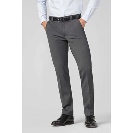 Meyer Broek Roma Fine Gabardine Wool 4-Way-Stretch Midden Grijs / male