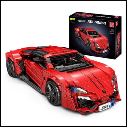 Technisch Autospeelgoed - Rode Lykan - Sport Race Auto - 1311 Stuks