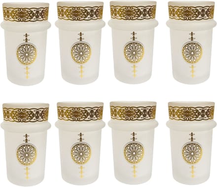 Hakal Malaki Marokkaanse Theeglazen – Goud Design – 9 cm – Set van 12