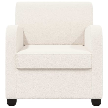 vidaXL - Fauteuil - Crèmekleurig - Imitatie - lamswol