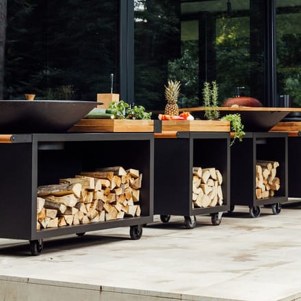 OFYR Mise en Place Tafel Zwart Pro 65 Teakhout