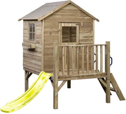 SwingKing Speelhuisje Camilla geel - 184x177x210cm