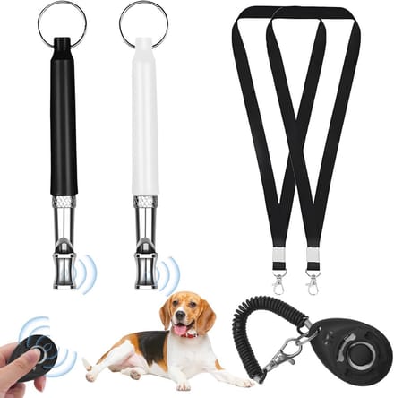 Hondenfluitje met Clicker - Verstelbaar en Hoogfrequent - Training Accessoires voor Honden